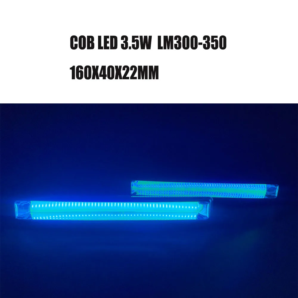 Car COB Blue LED General Daytime Running Lights Bar Driving Lamp 160X40X22MM Universal Model Set