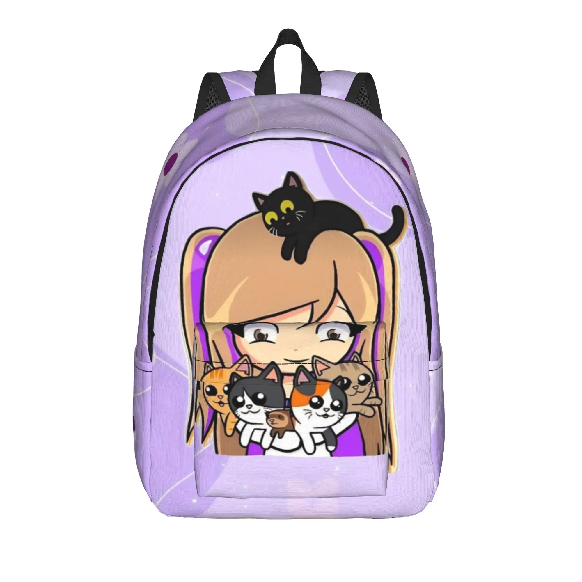 Lyna Vallejos Gamer Backpack for Men Women Fashion High School Business Daypack Daisy Foral Laptop Computer Shoulder Bag Durable