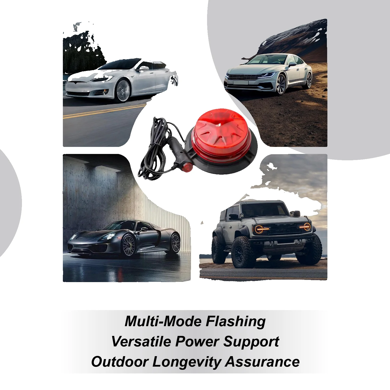 

LED Beacon Light Marker Equipment Amber Lights For Car Work Construction Traffic Trailer Security Vehicle Automotive