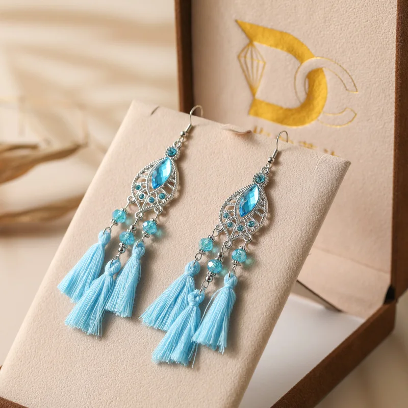 11 + 1 لون أقراط شرابة جديدة راقية 2025 أقراط عرقية أقراط القرع بالجملة