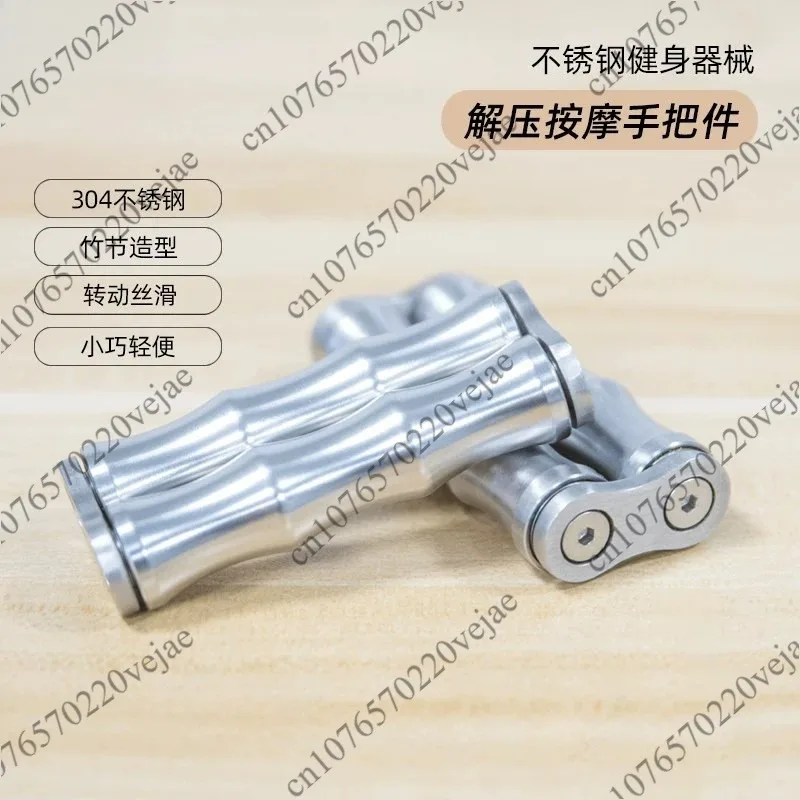 

Stainless steel decompression massage hand handle piece bamboo hand roll exercise finger joints the elderly relax muscles