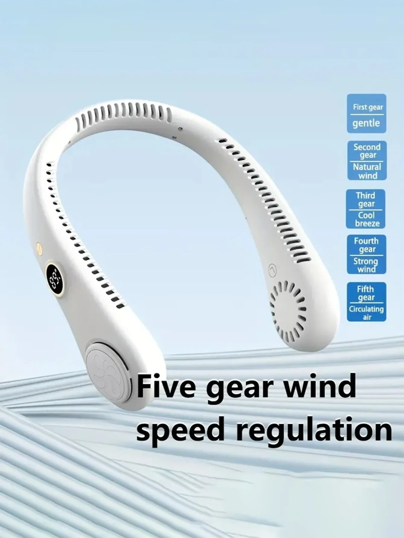 Новый портативный безлопастной шейный вентилятор и портативный вентилятор, °   Охлаждающий носимый персональный вентилятор для путешествий и активного отдыха