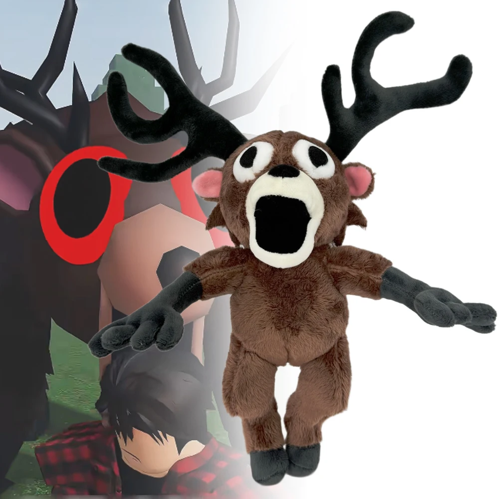 

Game 99 Nights In The Forest Deer Cosplay Doll Funny Moose Plush Stuffed Cotton Doll Halloween Christmas Room Decoration