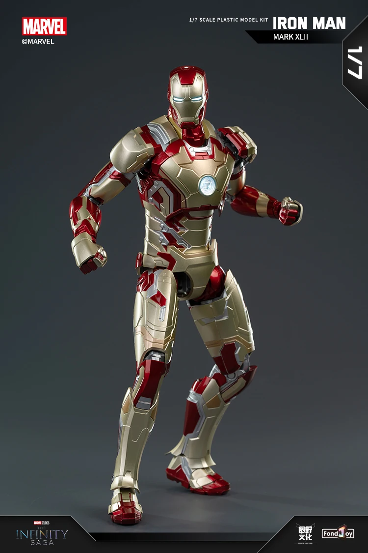 Original FondJoy Iron Man MK42 MK43 MK46MK5 MK6 MK7 DIY juguete figura de acción Tony Stark Legend colección Anime modelo niños regalo
