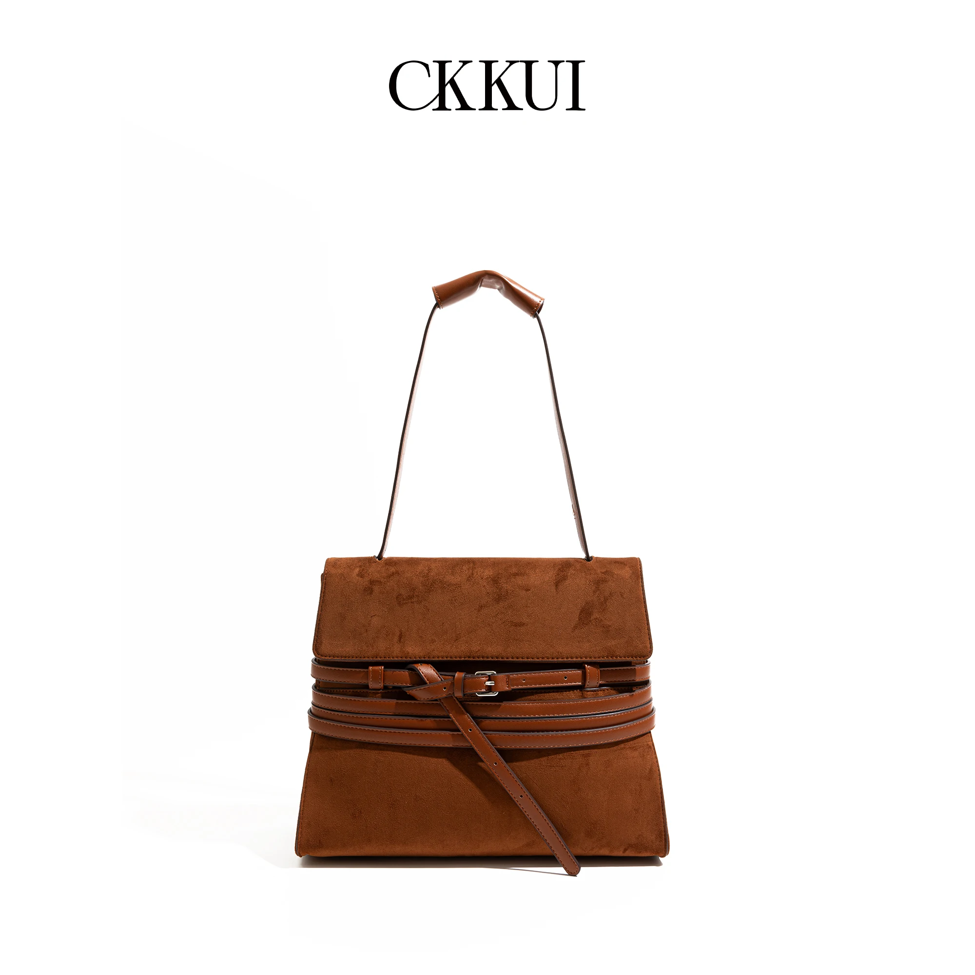 CKKUI Faux Suede Vintage Shoulder Bag with Frosted Texture, Simple Small Square Bag Design, Elegant and Exquisite Crossbody Bags