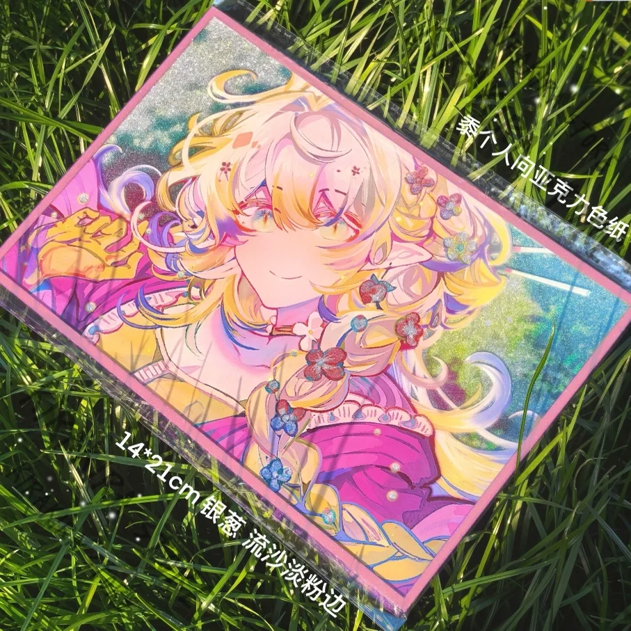 

Arknights Shu Cosplay Acrylic Quicksand Colored Paper Anime Cartoon Kawaii Peripheral Shikishi Mascot Ornaments Christmas Gift