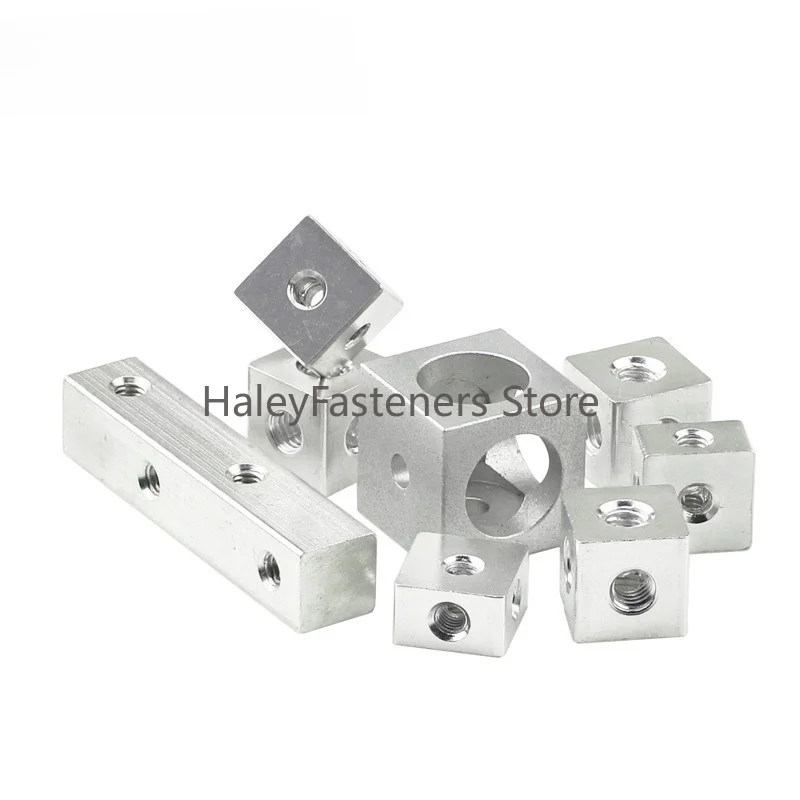 10pcs M3M4M5M6 Stainless Steel Hexagonal Square Nut Cube Fixed Block Bridge Joint Household Hardware Accessories Nut Hardware