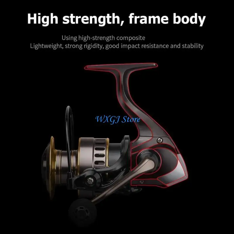 37JE Fishing Reel HE1000-7000 5.2:1 Gear Ratio Fishing Reel 22LBs Drag