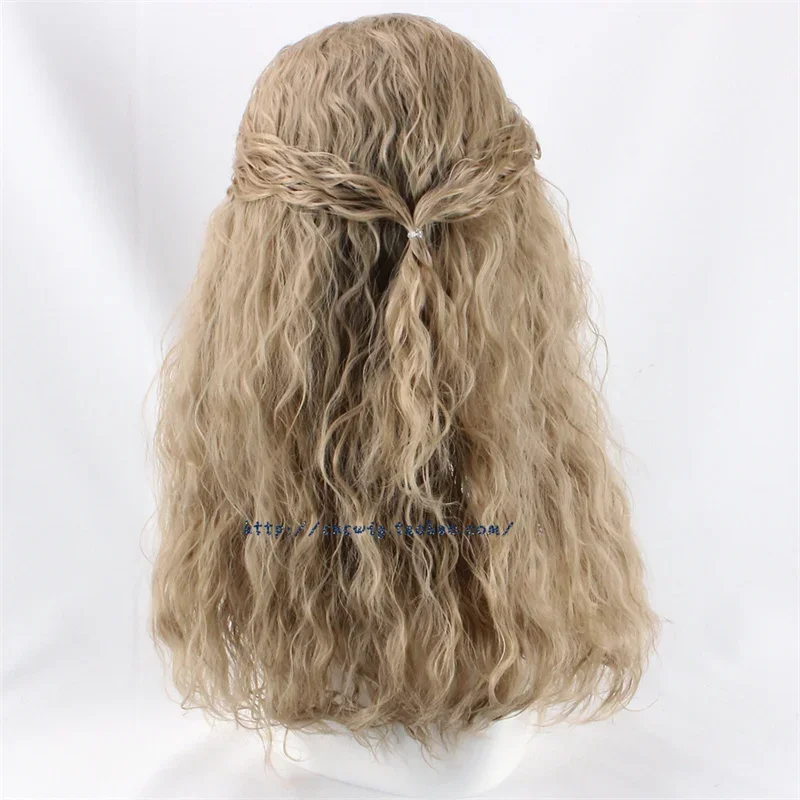 Nieuwe Thor Cosplay Pruiken Film Liefde En Donder 4 Rollenspel Fantasia Man Blonde Krullend Haar Halloween Carnaval Doek Haar