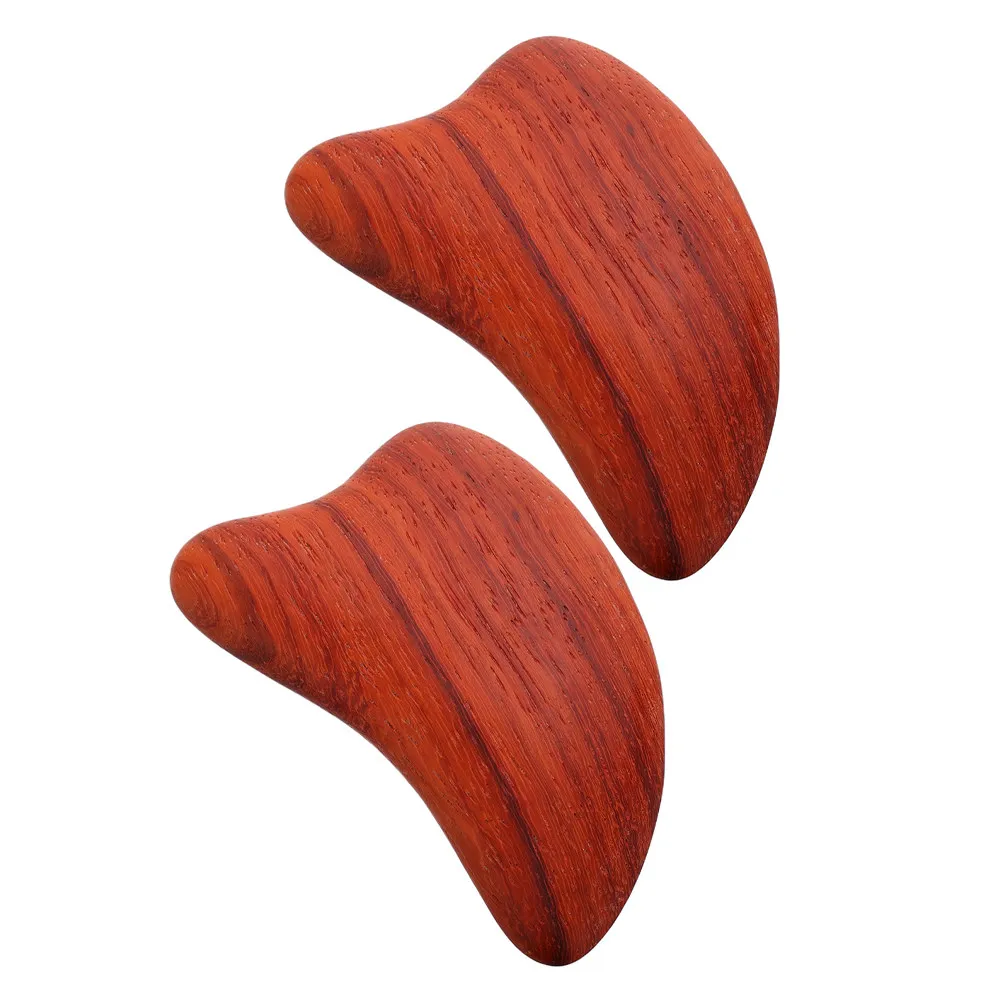 

2Pcs Heart Shape Gua Sha Massage Tool Wooden Scraping Board Ergonomic Design for Face Back Neck Full Body Natural Wood Massager