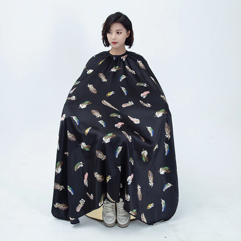 Hair Salon Hair Cutting Cloak Cloth Hairdresser Apron Hairstylist's Bib Simulated Silk Fabric Haircut Capes Hairdressing Shawl