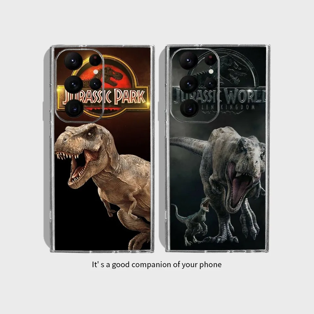 D-Dinosaur Jurassics Parks Phone Case for Samsung Galaxy S24 Ultra S22 S23 Ultra S21 S20 5G Protective Silicone TPU Funda