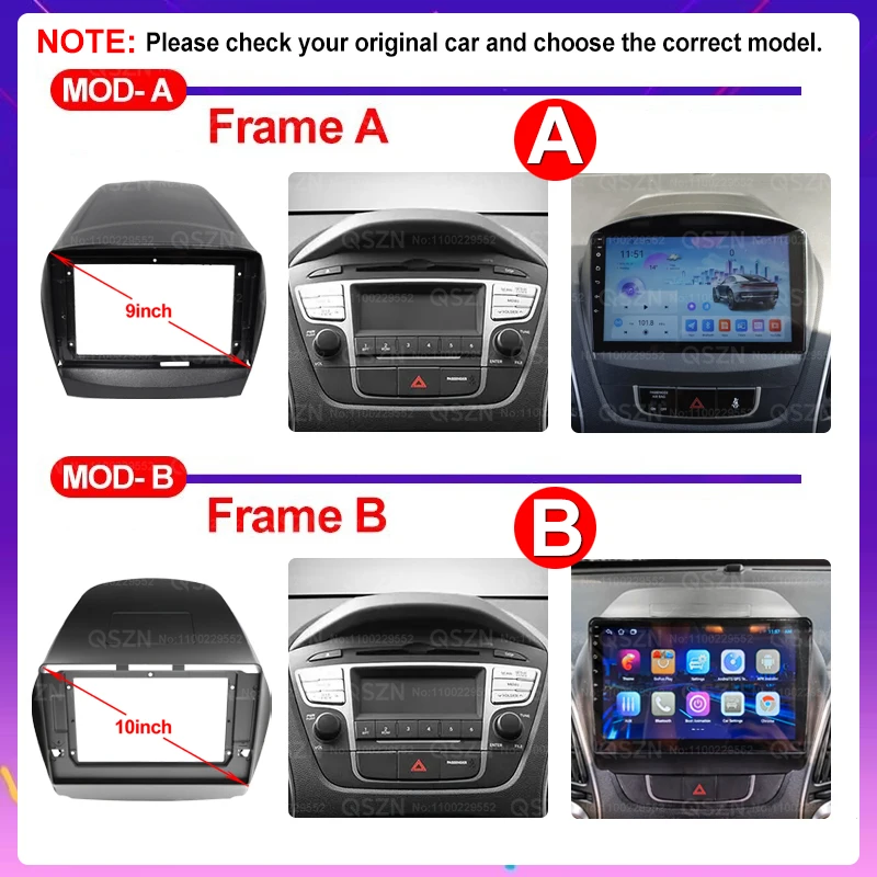 QSZN For Hyundai Tucson 2 LM IX35 2009 - 2015 Car Radio Multimedia Video Player Navigation GPS 4G Carplay Android 13 2K QLED DSP