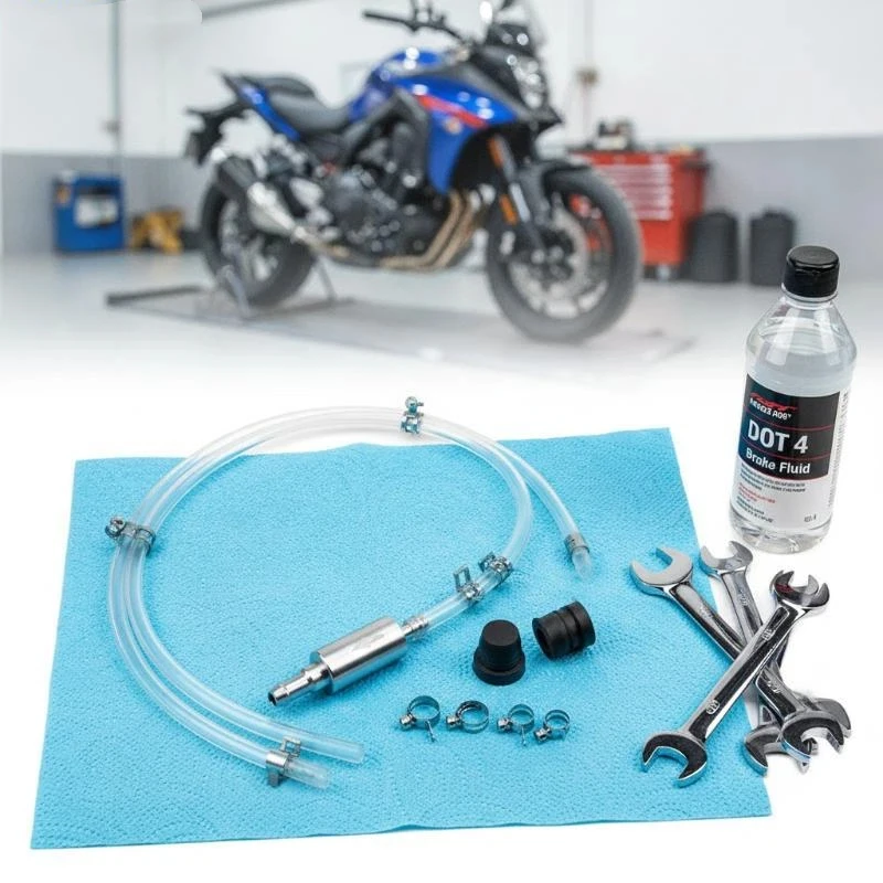 Brake Caliper Fluid Bleeder Hose Kit Oil-Resistant Clear Tube Quick Fitting Universal for Car Repair Workshop Garage