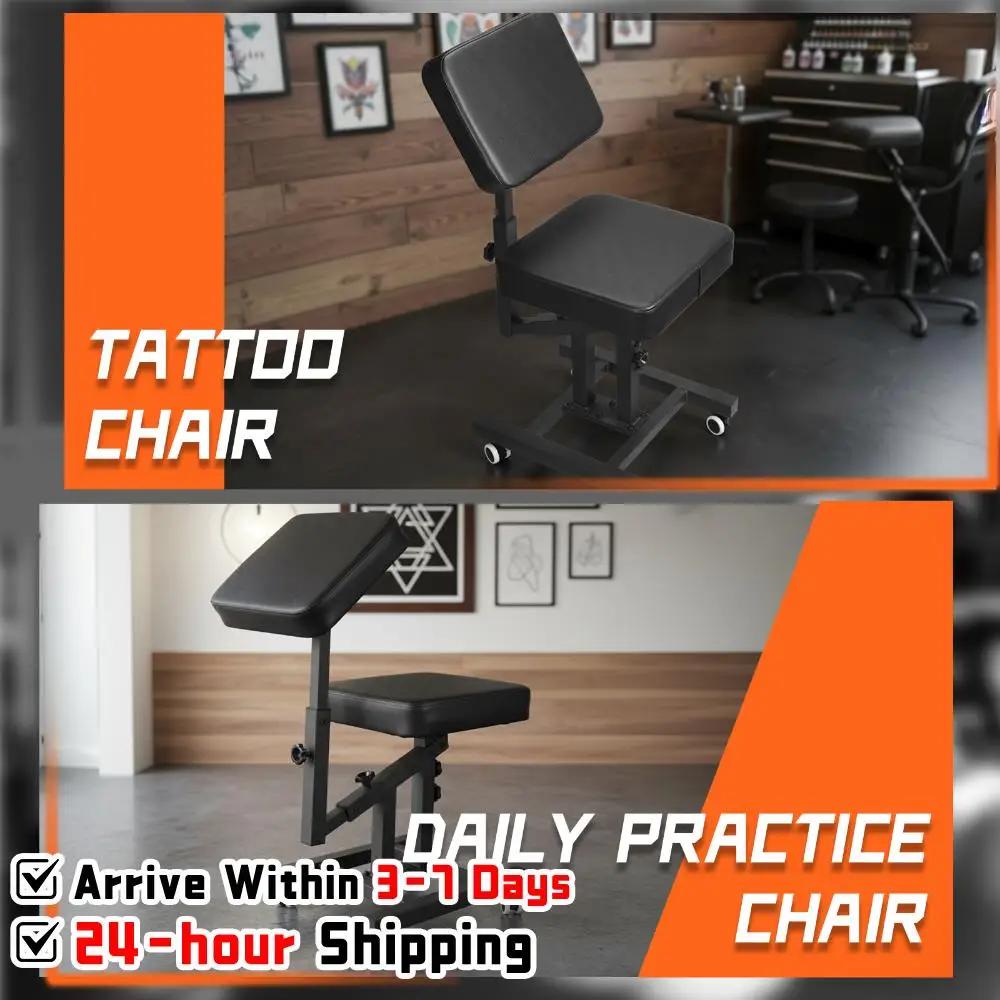 

Tattoo Artist Chair with Adjustable Armrest & Back Support Tattoo Ergonomic Chair with Wheels Multifunctional for Client