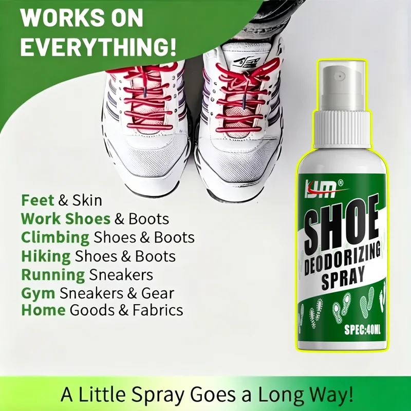 LJM Shoe Deodorizing Spray Smelly Shoes Odor Remover Sneaker Foot Mint Fresh Deodorant For Sports Gym Boots 40ml