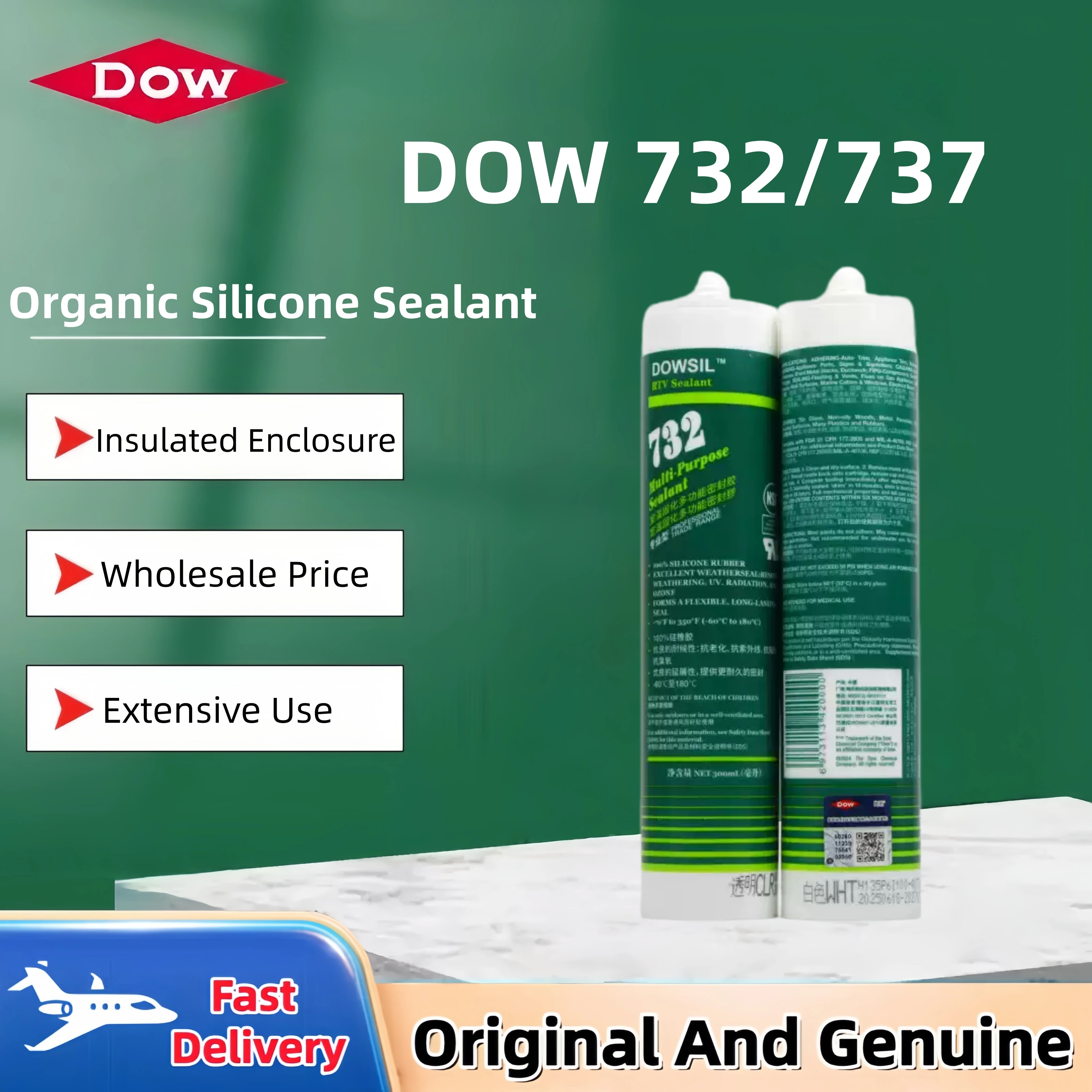 

Dow Corning Dowsil 732 737 7091 Multi-Purpose Silicone Sealant RTV 300ML Electronic Neutral Waterproof for Home Garden