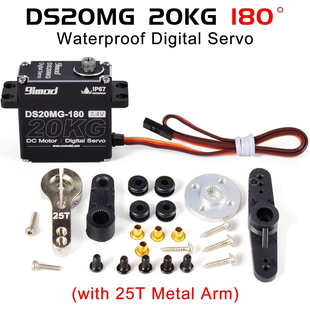 9imod Waterdichte Arduino Servo 35kg 25kg 20kg 15kg Volledige AL RC Stuurservo's Hoog Koppel Metal Gear Digitale Servo Voor 1/10 Auto
