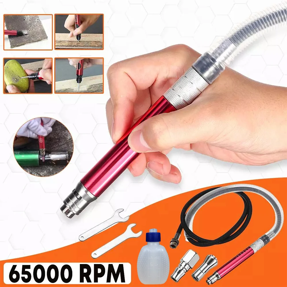 

Air Micro Die Grinder Pencil Professional 65000RPM High Speed Cutting Wood Jewelry Polishing Grinding Engraving Pneumatic Tool