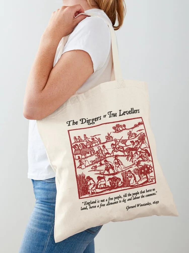 The Diggers or True Levellers Tote Bag Canvas stote bag Shopper cute tote bag