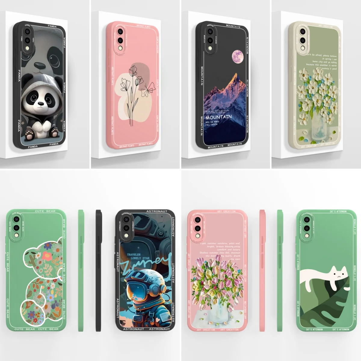 Case For Samsung A02 M02 Artistic Style Full Coverage Anti Drop Soft Liquid Silicone Back Covers For Samsung A 02 M 02 Protector