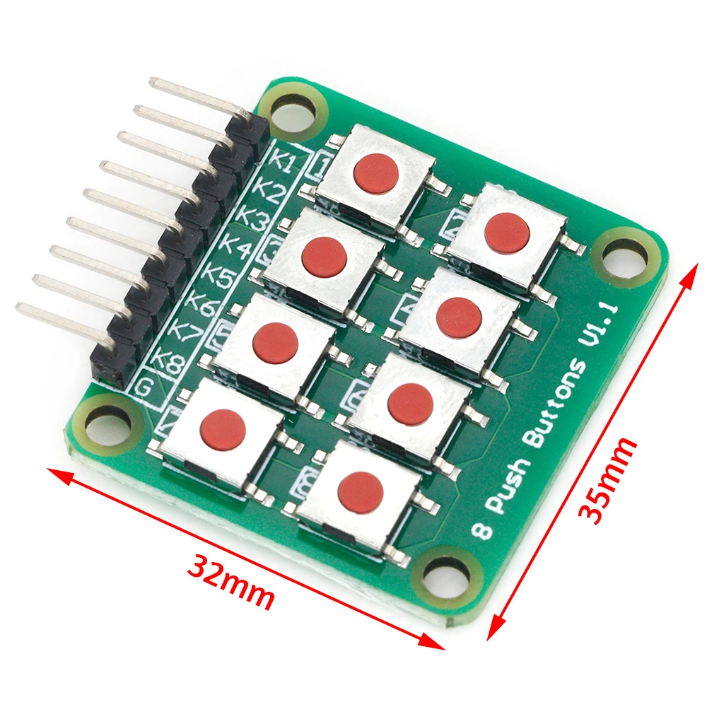 2x4 Keypad 4x2 Keypad 8 Push Buttons V1.00 Key Board Matrix Keyboard Button forArduino AVR PIC 2*4 Module AVR PIC