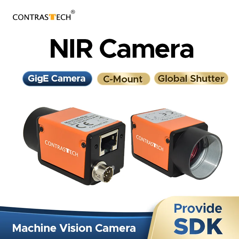 كاميرا 1.3MP-25MP GigE Vision NIR 300-1100nm الأشعة تحت الحمراء الطيفية للكشف عن أشباه الموصلات فحص الطعام SDK Python OpenCV #1