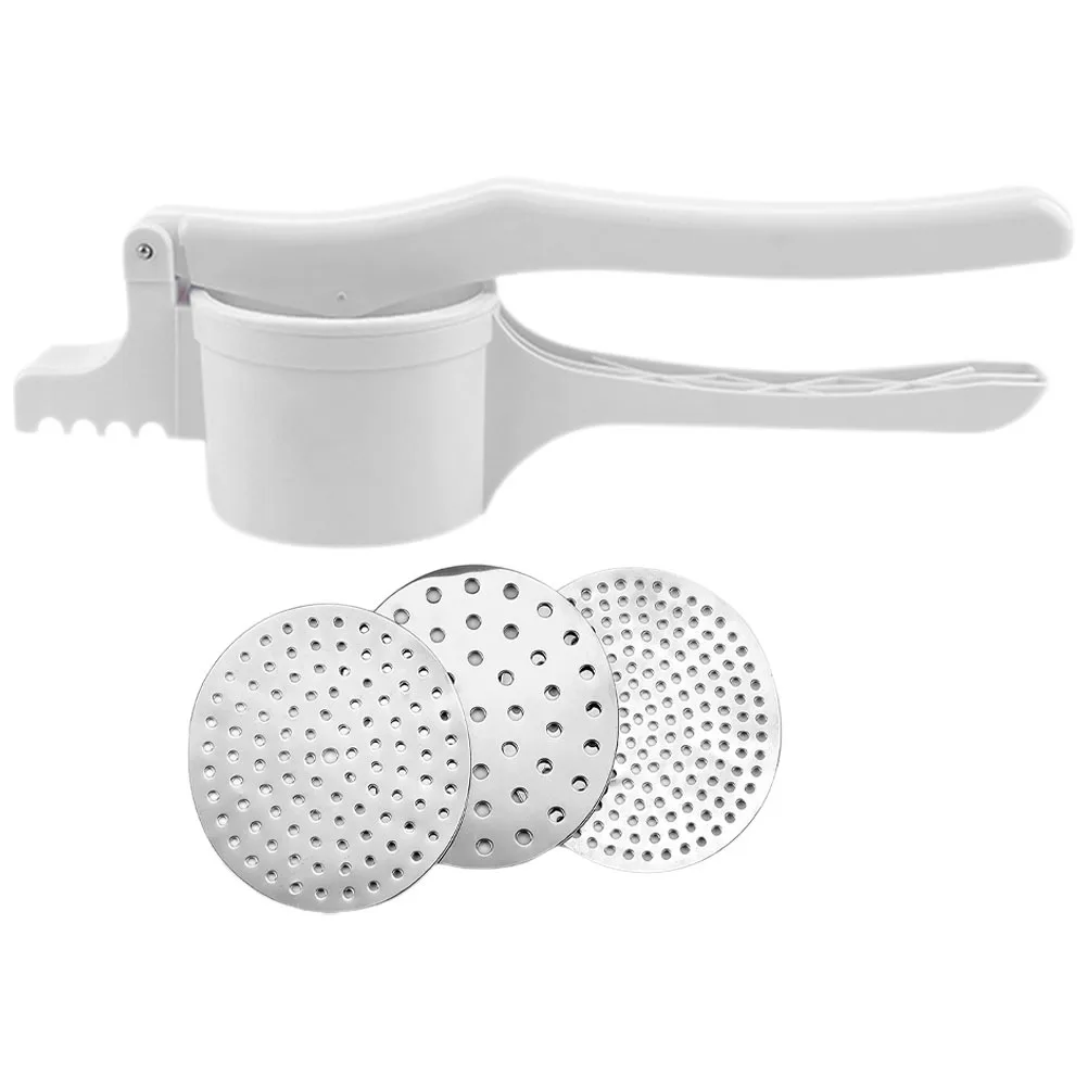 

1 Set Of Potato Masher Portable Manual Crusher For Mashed Potatoes Kitchen Tool Vegetable Fruit Presser Stainless Steel Reusable