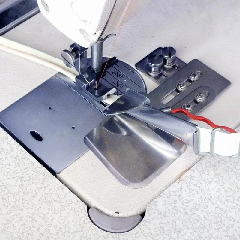 Adjusting Piping Folder Rope Cylinder Welting And Hemming Presser Foot Folder Binder for Single Needle Lockstitch Sewing Machine