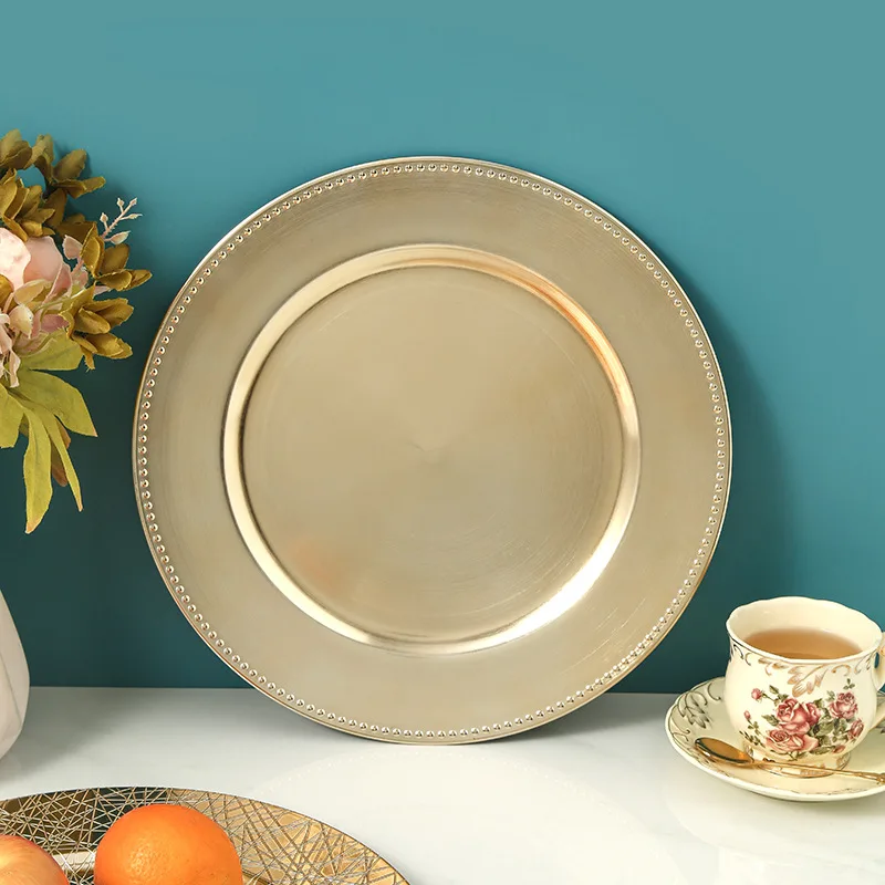 

Convex textured high-end hotel wedding banquet plate, wedding decoration main plate