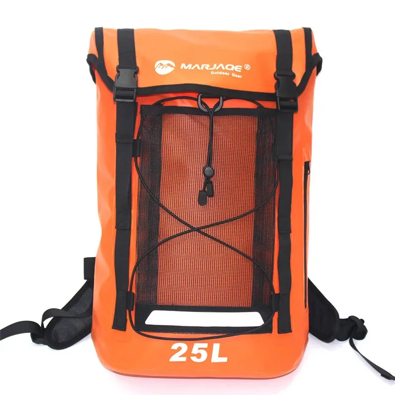 25L Waterproof Backpack Dry Bag Swimming Bag Adjustable Shoulder Strap Floating Dry Sack for Sailing Floating Boating Rafting