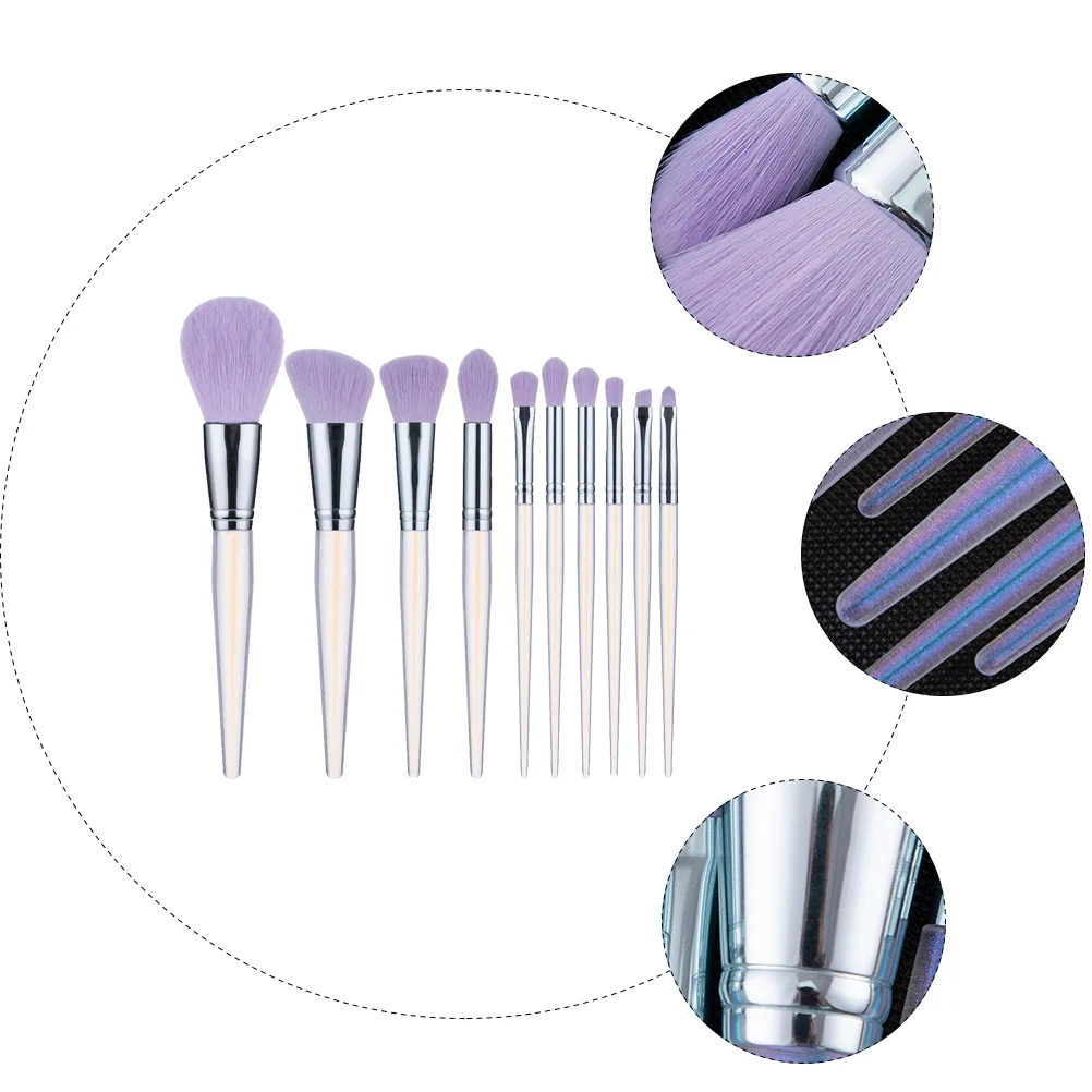 10-częściowe narzędzia do makijażu oczu i twarzy Domowe sztuczne włókno akrylowe Beauty