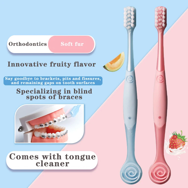 

Clean Orthodontic Braces Adult Orthodontic Dental Tooth Brush Soft Bristle Toothbrush For Oral Health Care Tongue Scraper