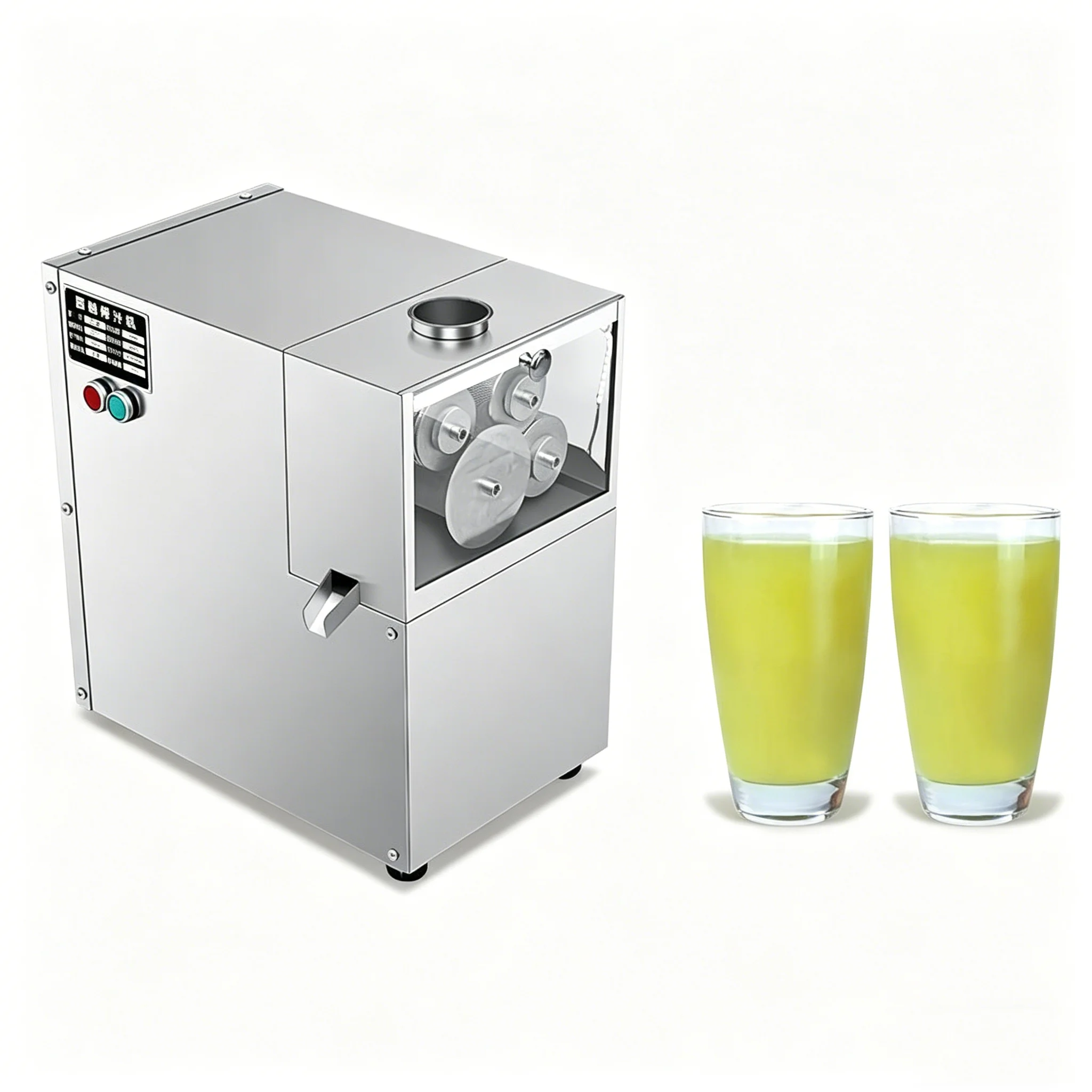 Stainless Steel Sugarcane Squeezer 4 Roller Extractor Industrial Use Electric Sugarcane Juicer Sugarcane Juicer Machine