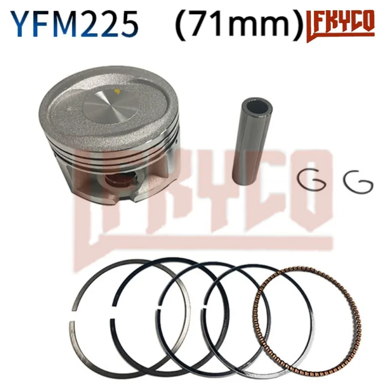 Engine Parts 71mm Bore for Yamaha YFM225 Moto-4 1986-1988 4-stroke Cylinder Piston 54.5mm Pin 16 Rings Kit Motorcycle Accesories