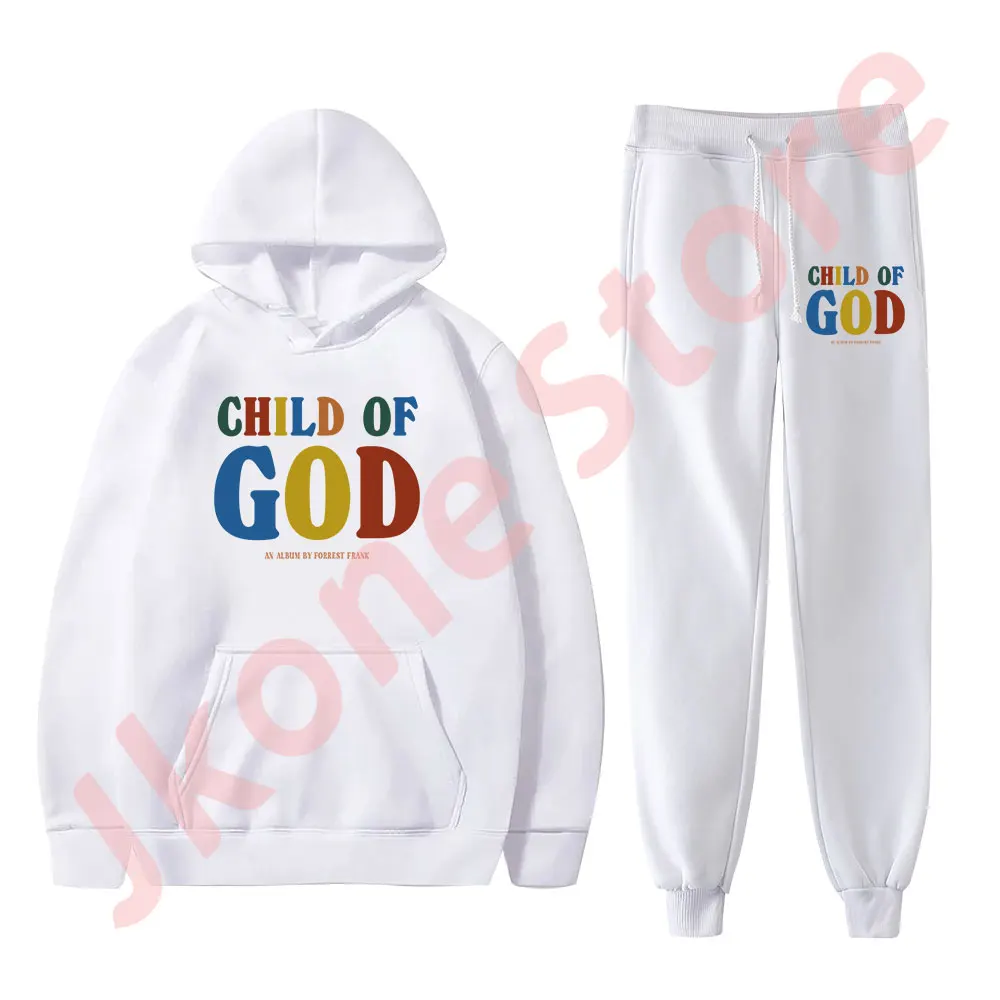 Forrest Frank Child of God Logo Merch Hoodies Jogger Pants Set Cosplay Women Men Fashion Casual Streetwear