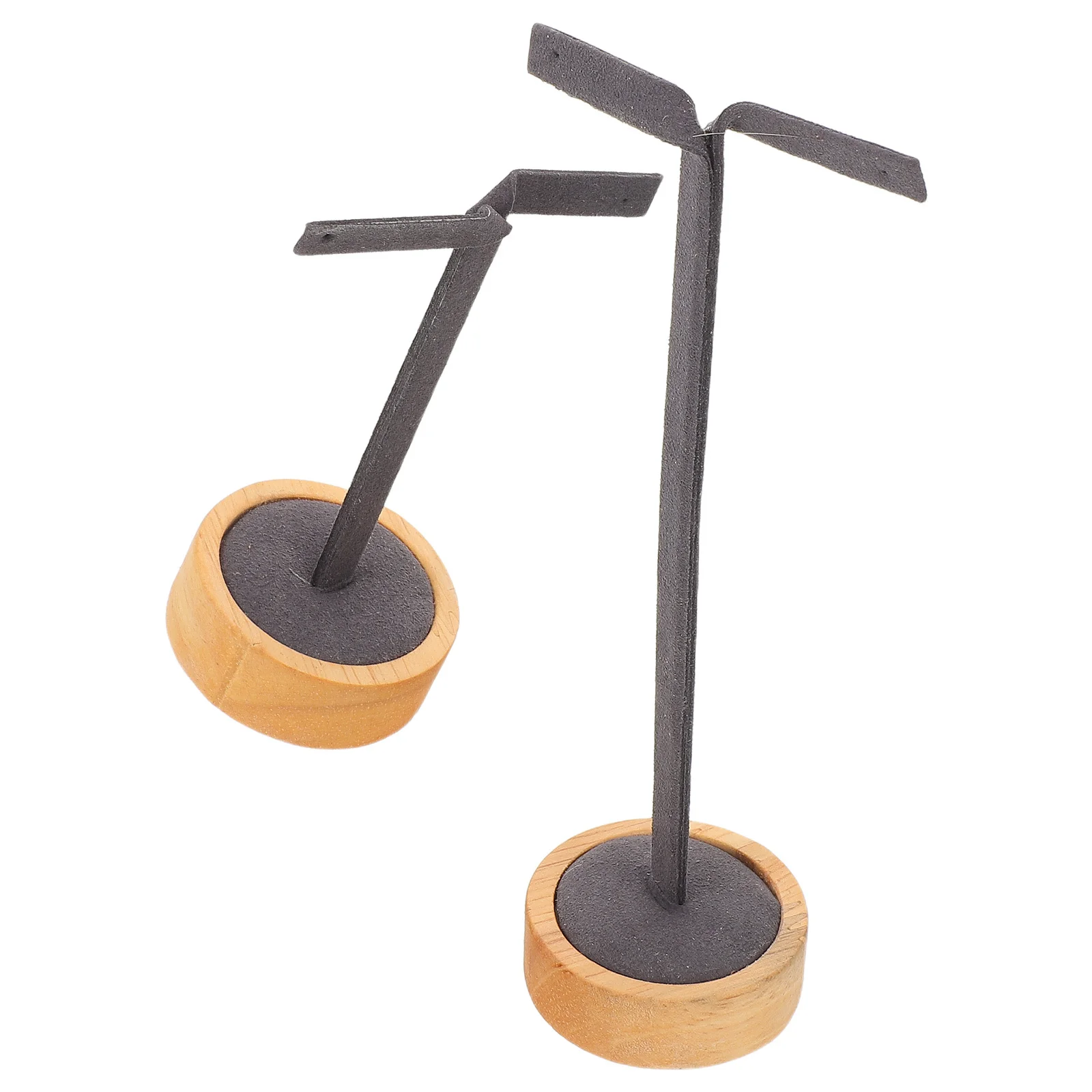 2 قطعة حامل القرط على شكل حرف T منظم عرض المجوهرات قاعدة مستديرة كونترتوب قلادة سوار تخزين الأقراط المنظم #2