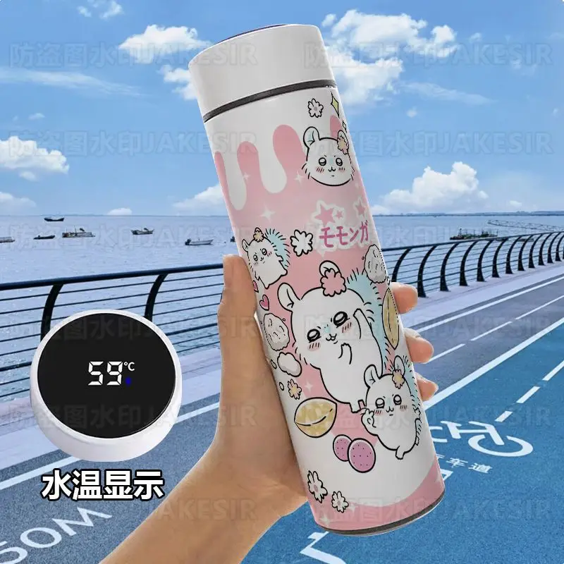 Cartoon Chiikawa Hachiware Usagi Anime Children Student Thermos Cup Cute Outdoor Student Intelligent Thermos Cup Kawaii New