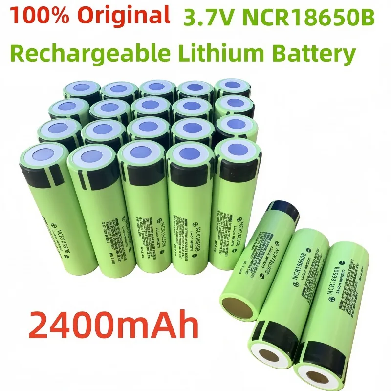 Daweikala 100% brand new original NCR18650B 3.7v 2400mAh 18650 lithium rechargeable battery flashlight battery actual capacity