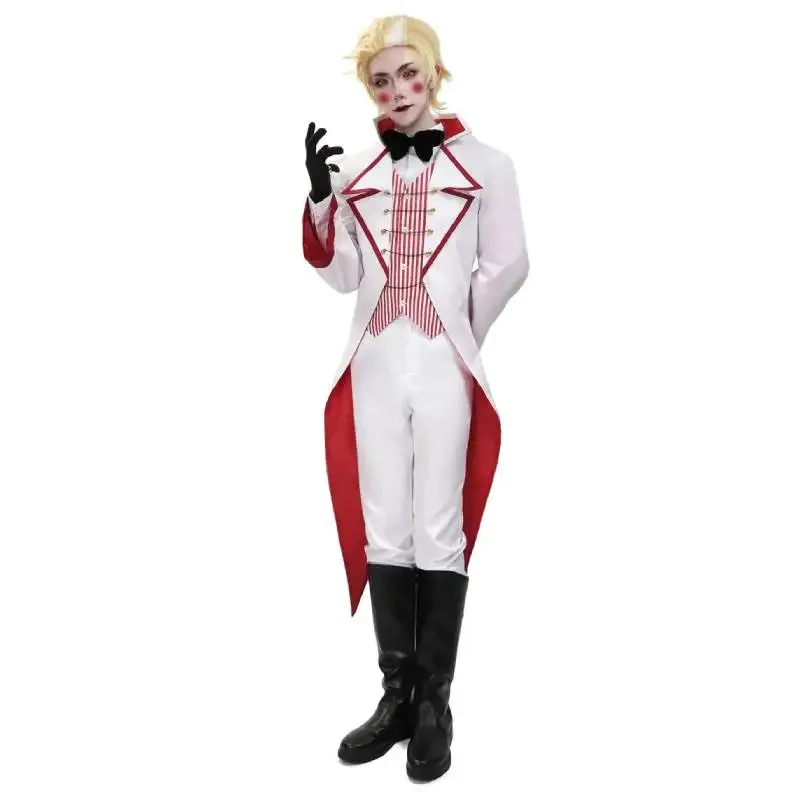 WENAM Anime Lucifer Morningstar Cosplay Costume Full Set Stand-up Collar Tailcoat Pants Vest Cos Convention Halloween Gift