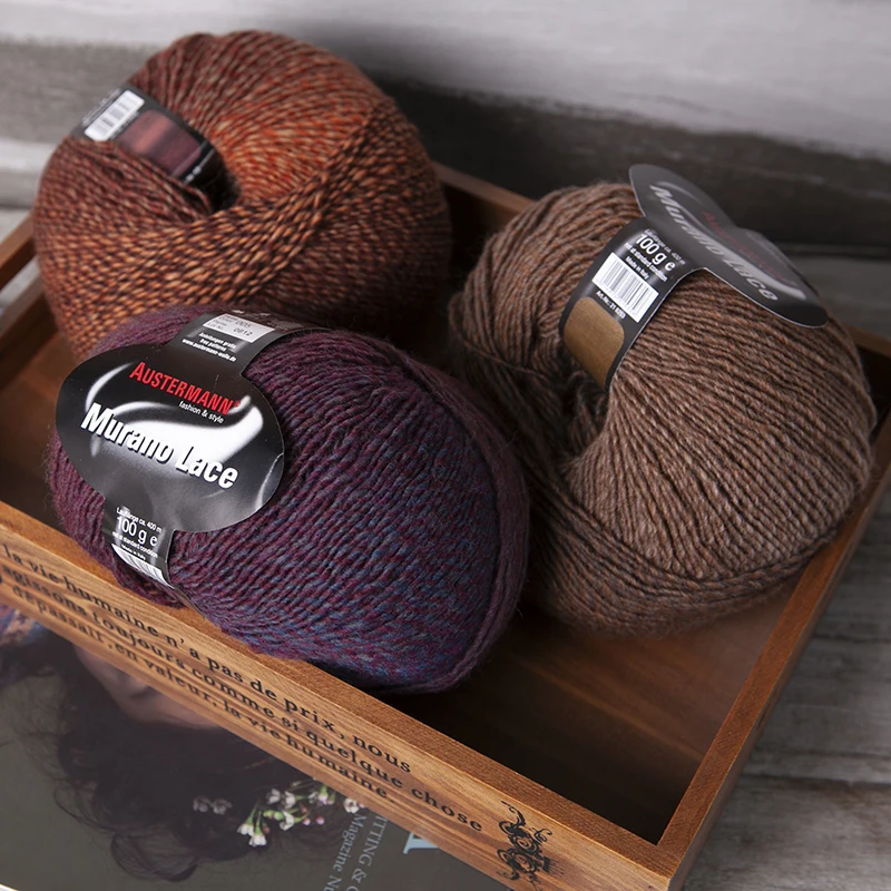 

Imported German Long-section Dyeing Blended Medium And Coarse Wool Thread Woven Hat, Scarf, Sweater Handmade