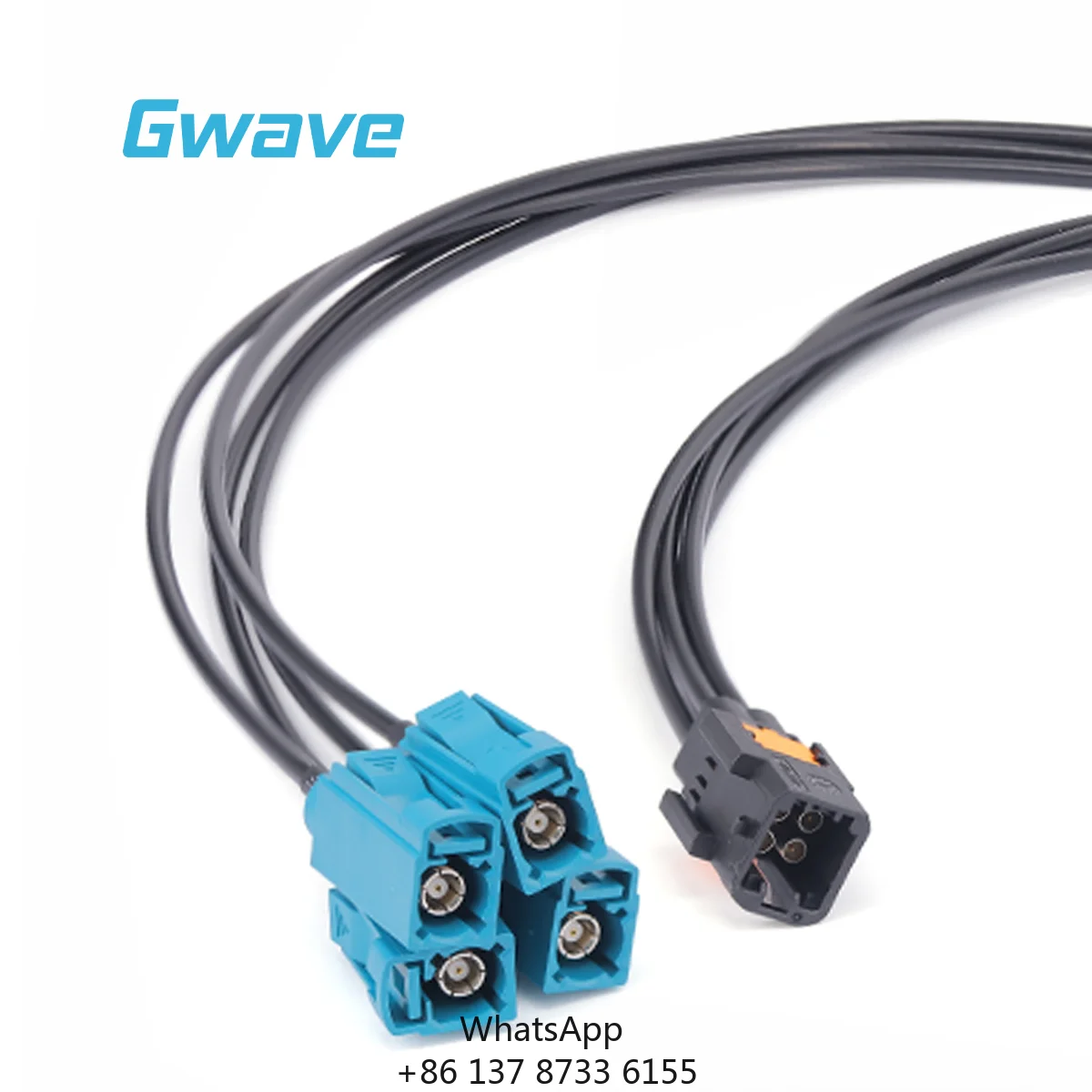 Gwave MINI-FAKRA Male FAKRA Female Cable 50 Ohm Impedance RG174LL DC-6GHz 100mm Length Test Measurement Use RoHS Compliant