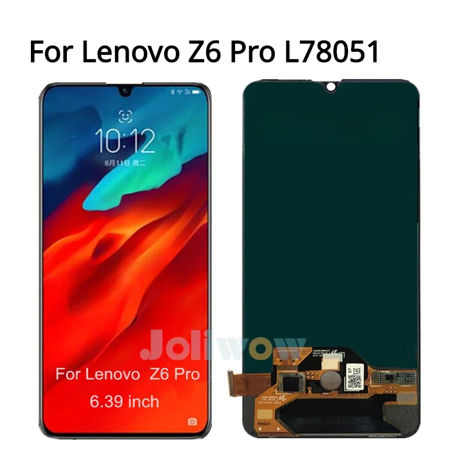 ЖК-дисплей 6,39 дюйма для Lenovo Z6 Pro, ЖК-дисплей с сенсорным экраном и дигитайзером в сборе, запчасти для ремонта экрана Lenovo Z6 Pro L78051