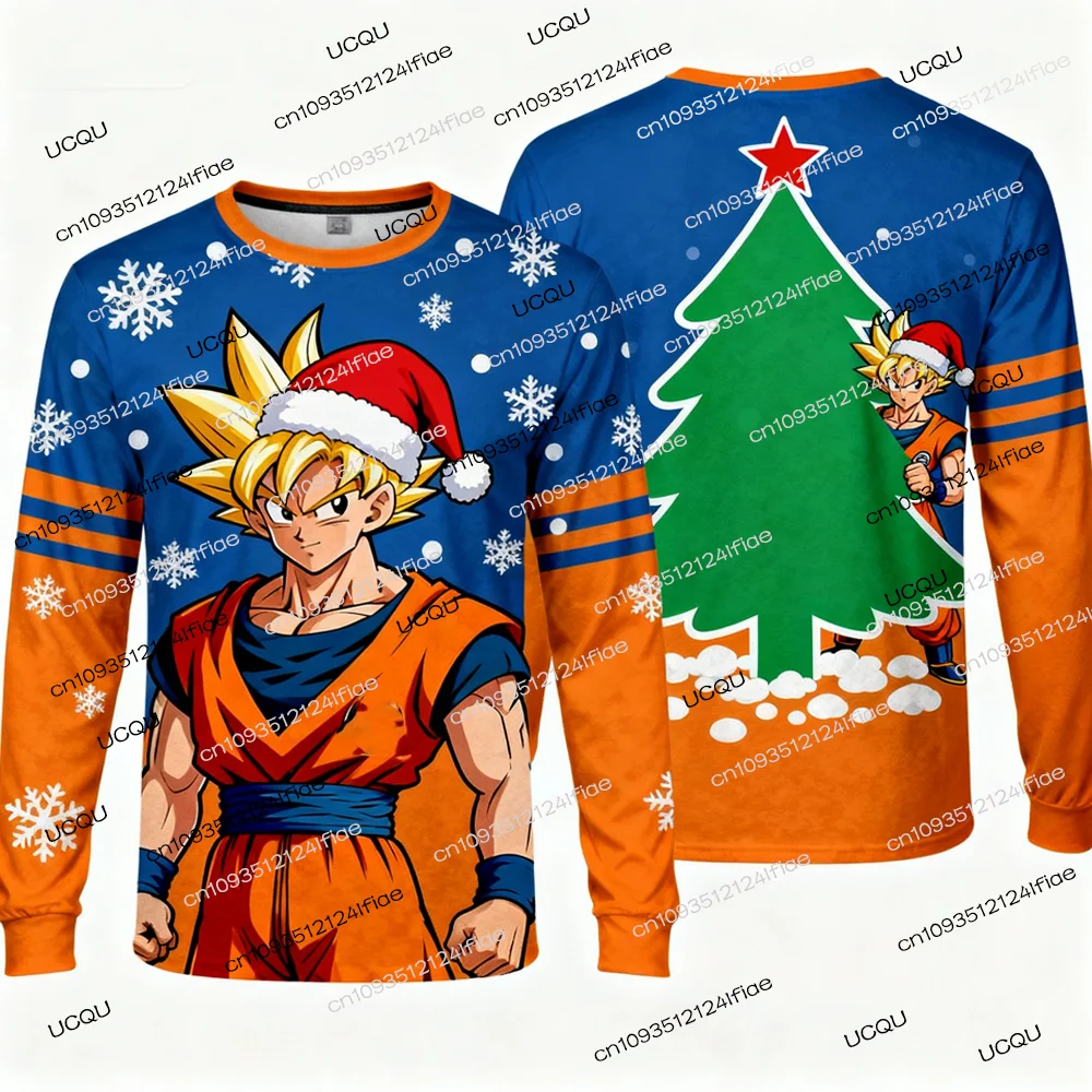 Dragon Ball Z Goku Christmas Special Edition Adult Men/Women Winter Long-Sleeved Sweatshirt Kids Cartoon Crew Neck Sweatshirt