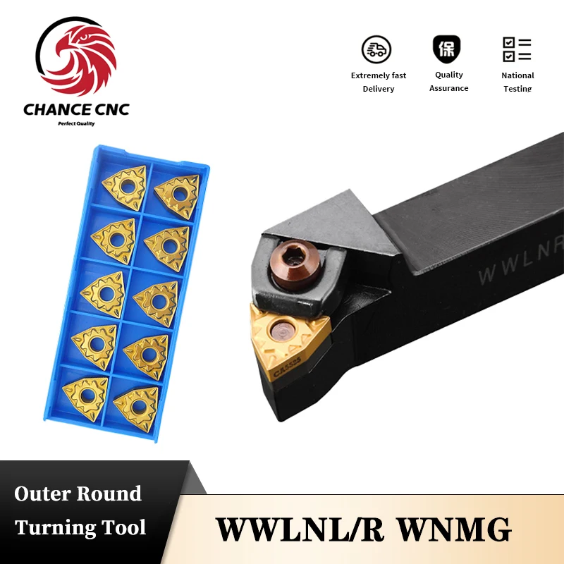 WWLNR2020 WWLNR2525 WWLNR3232 External Turning Tool Holder WNMG Carbide Inserts WWLNL Lathe Bar CNC Cutting Tools Holder