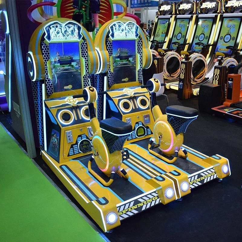 Bicycle riding, magic bicycle, slot game console, two-player competitive connected bicycle riding, game console