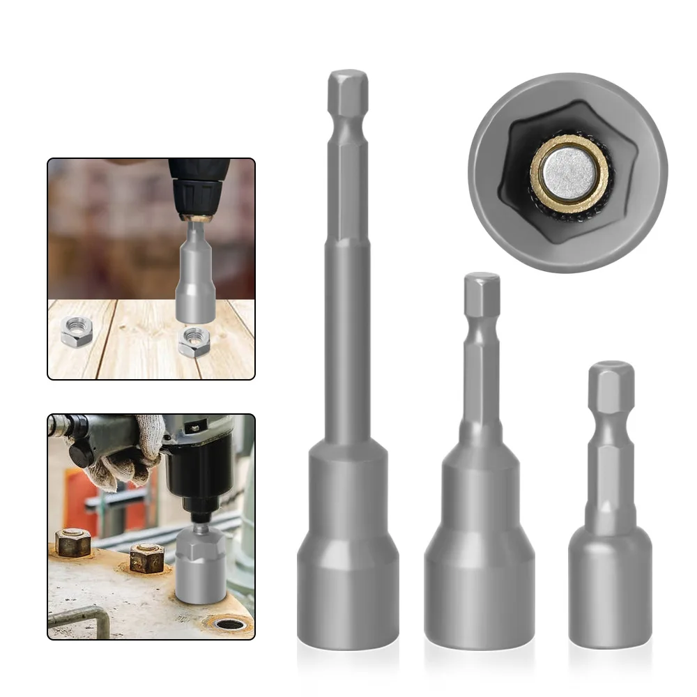 Magnetic Hex Socket Driver Bit With Strong Magnet 1/4