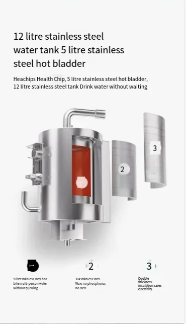 المورد المنزلي للمياه 6 مراحل فلتر خرطوشة نظام الزجاجة تنقية مرشحات آلة المنزل موزع الماء الساخن البارد