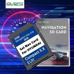 SD Card Europe Turkey Maps GEN5 Navigation for Hyundai i10/i20/i30/i40/Kona/Santa/Tucson Compact 5.X GPS Update 32GB 2024