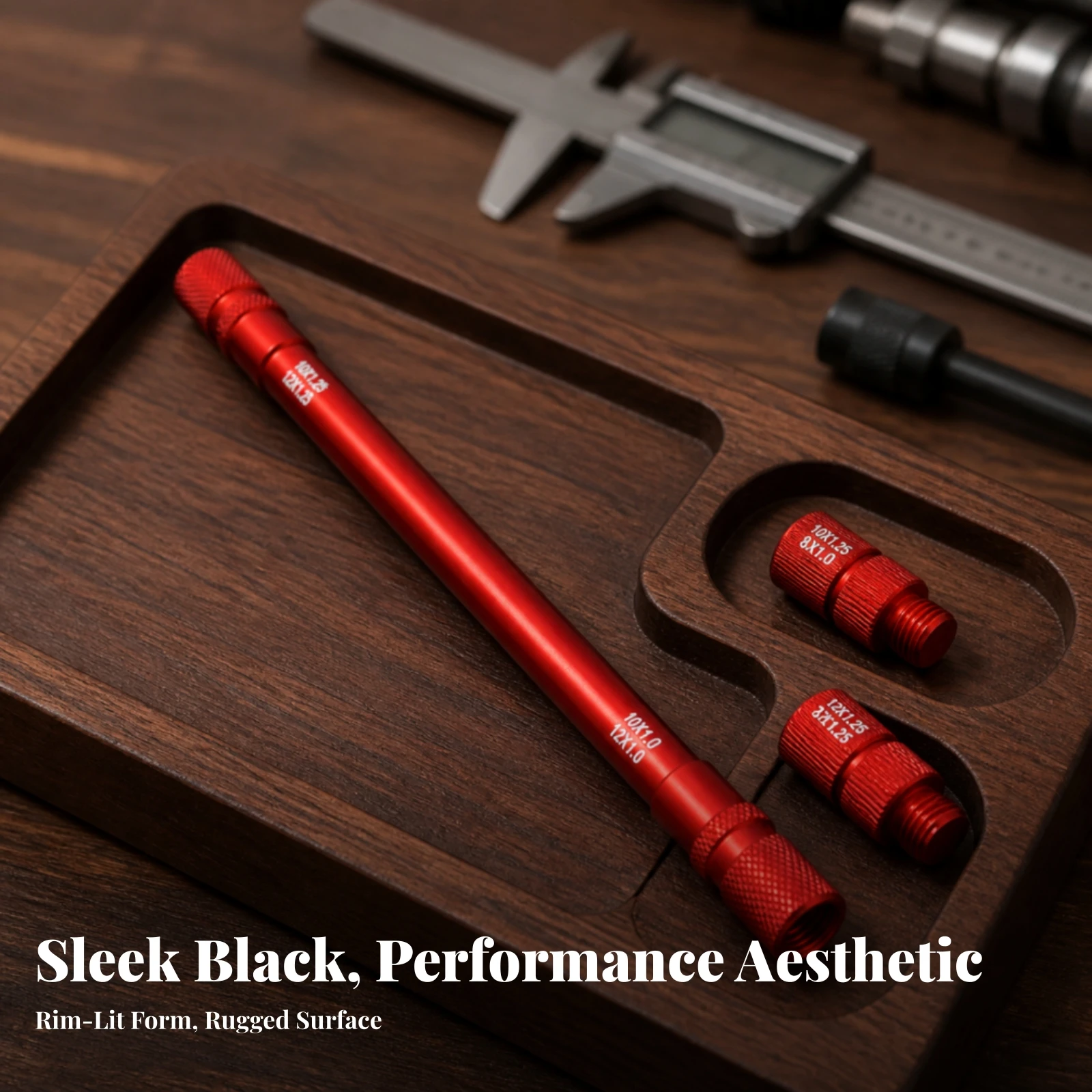 Shock Absorber Rod Tool with Adapters Knurled Front Fork Damping Core Tool Lightweight Compact for Riders, Repair Shop, Garage